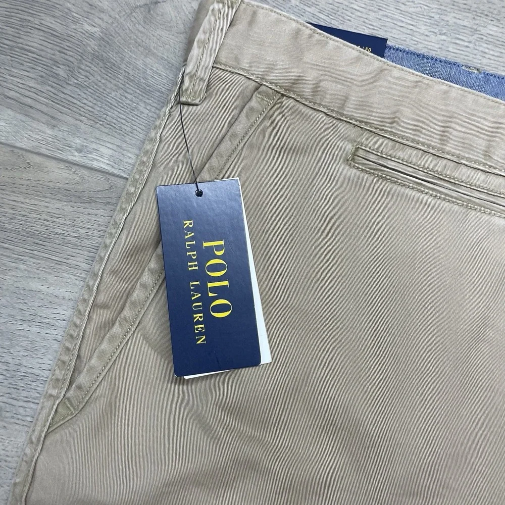 NWI Polo Ralph Lauren Classic Fit Khaki Chino Shorts Men Sz 50B Prep Casual